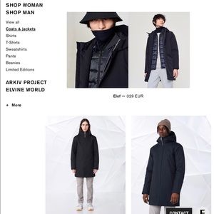 NWOT Elvine Men’s padded coat L